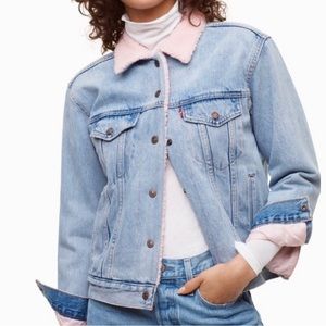 Levi’s Ex Boyfriend Jean Pink Sherpa Jacket